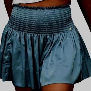 Natural Life Teal Smocked Skirt